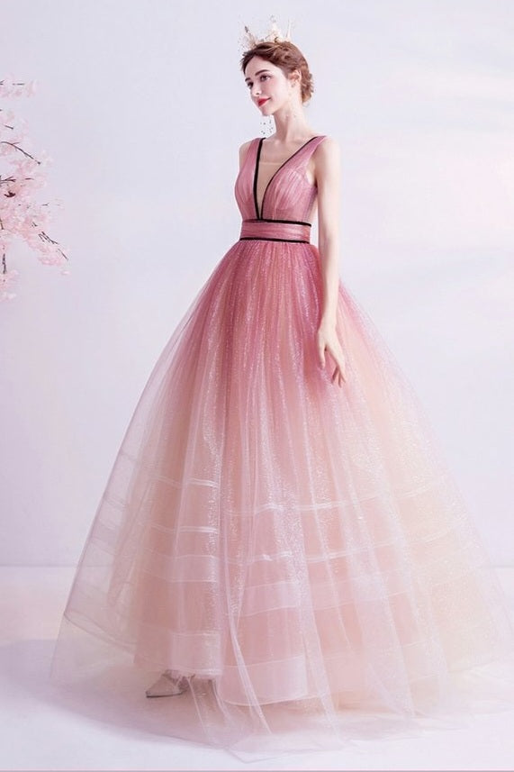 Kenzia Pink Ombre Gown, Sleeveless - Direct Result