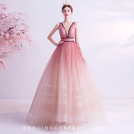 Kenzia Pink Ombre Gown, Sleeveless - Direct Result