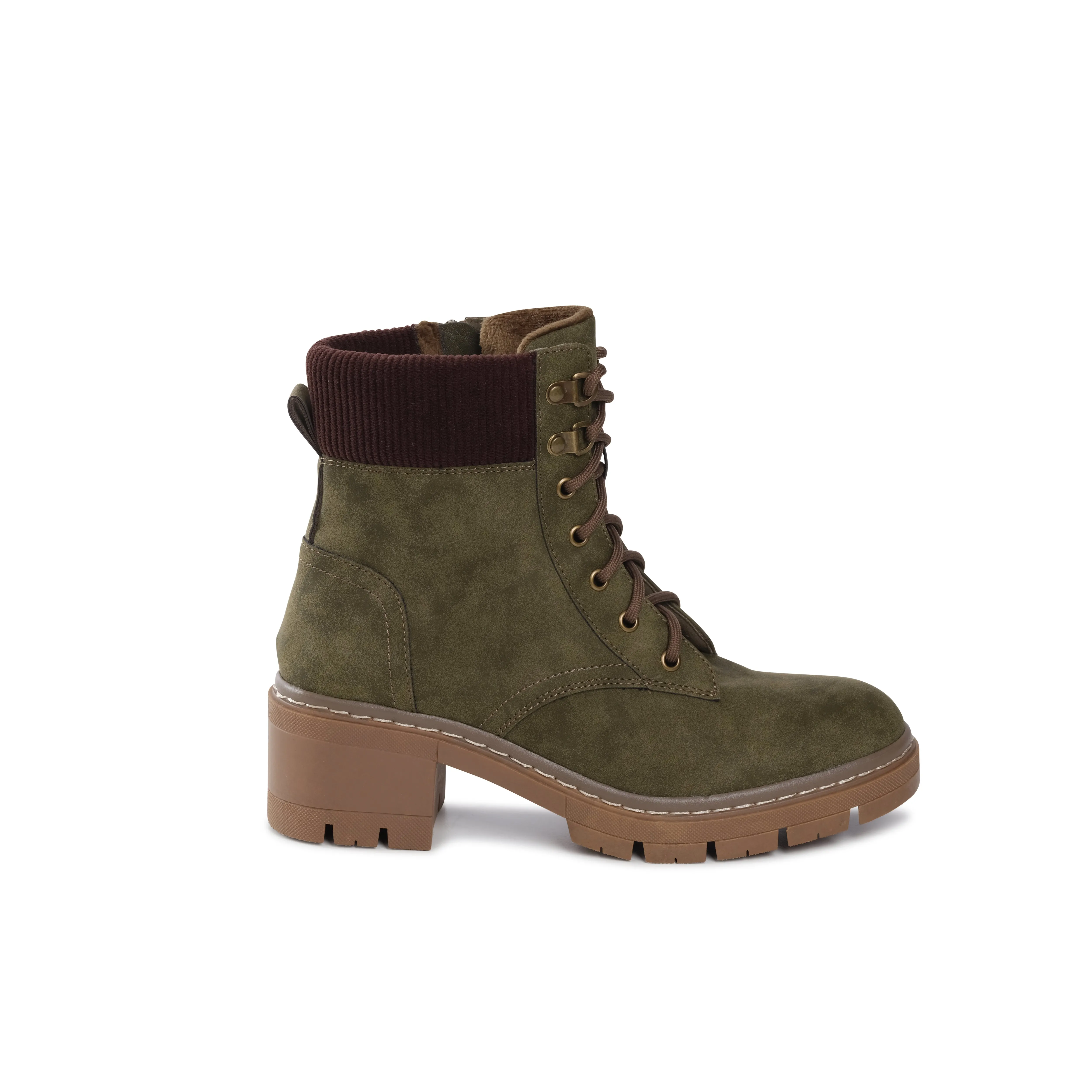 Khaki Katerina Biker Boot