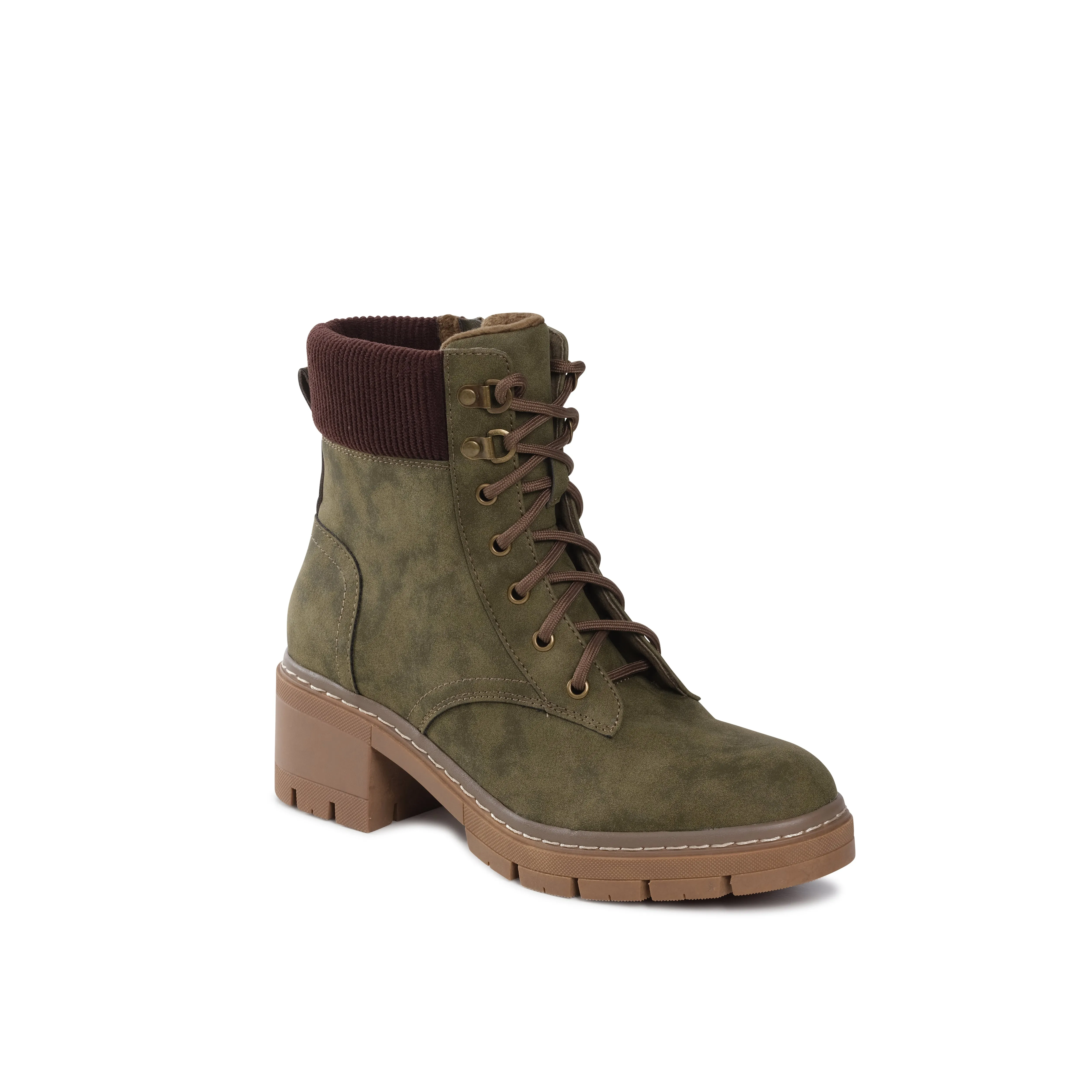 Khaki Katerina Biker Boot