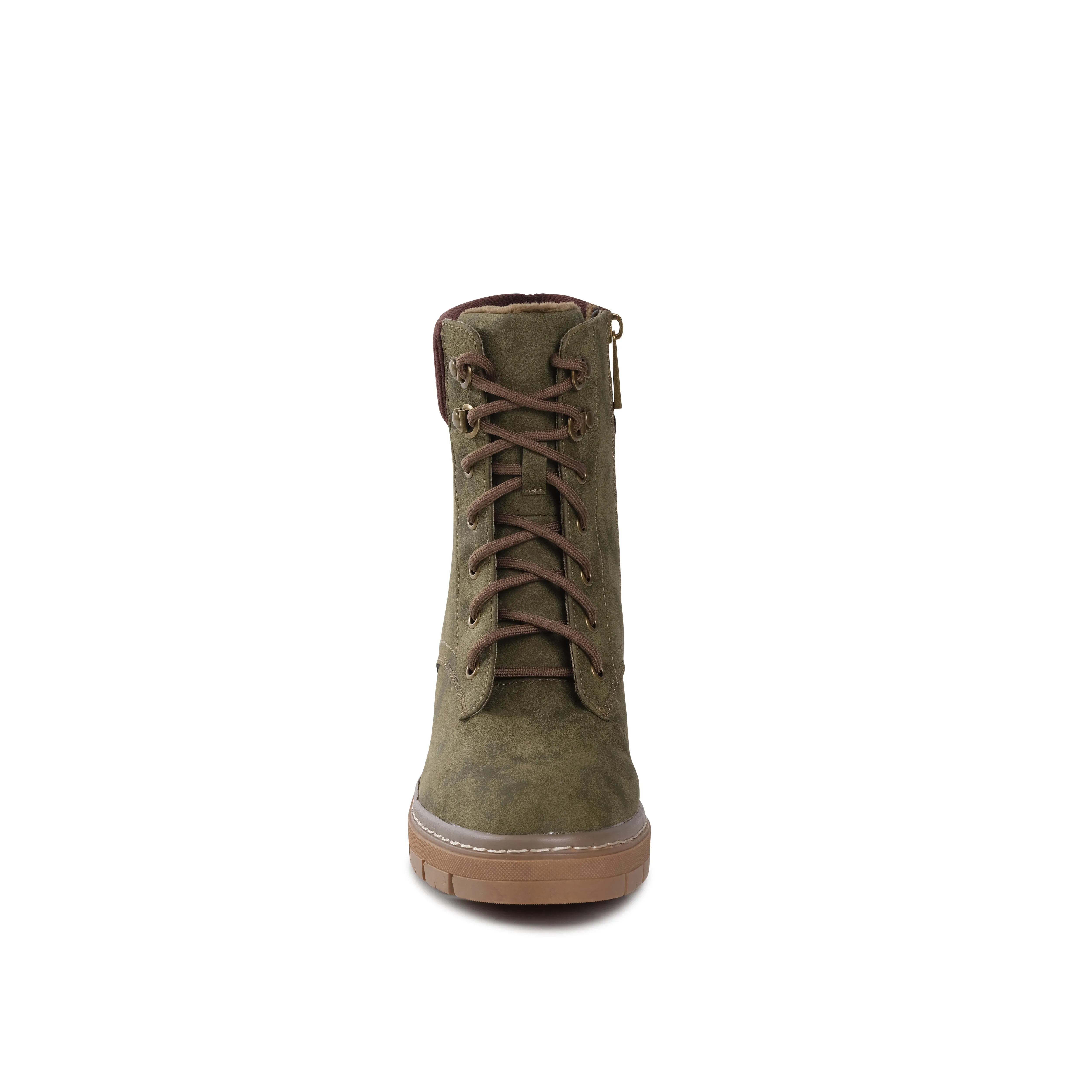 Khaki Katerina Biker Boot