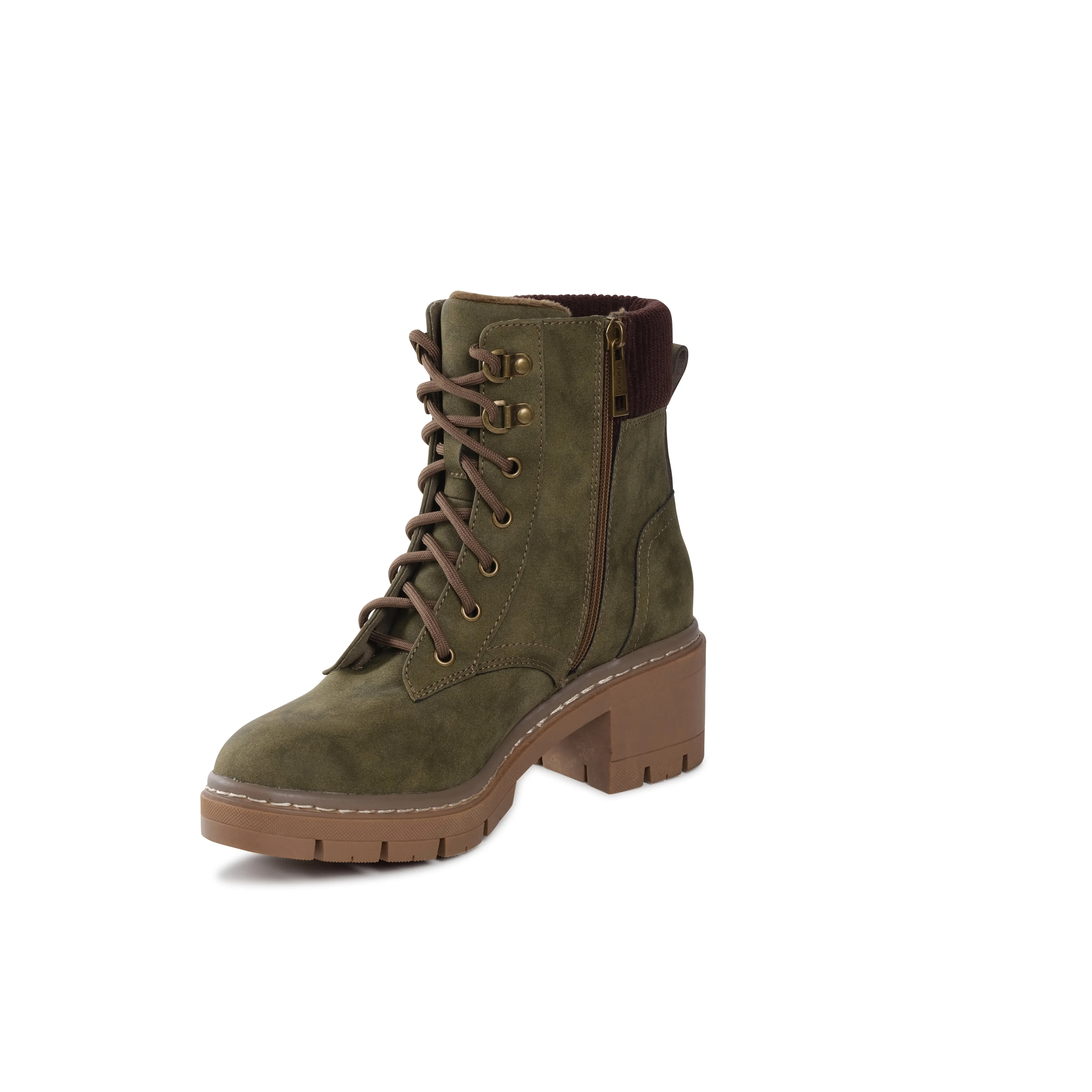 Khaki Katerina Biker Boot