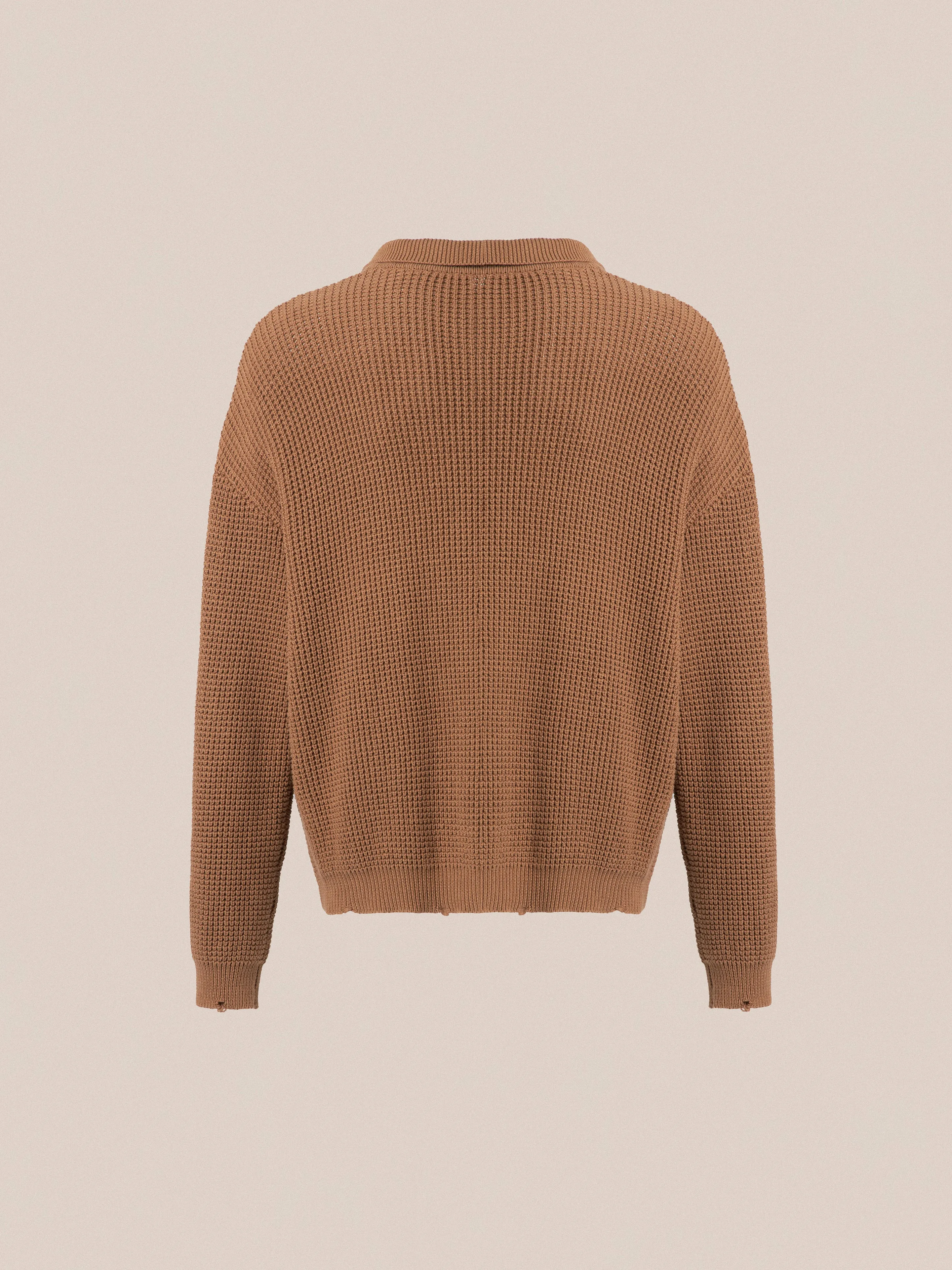 Knit Tie-Collar Sweater