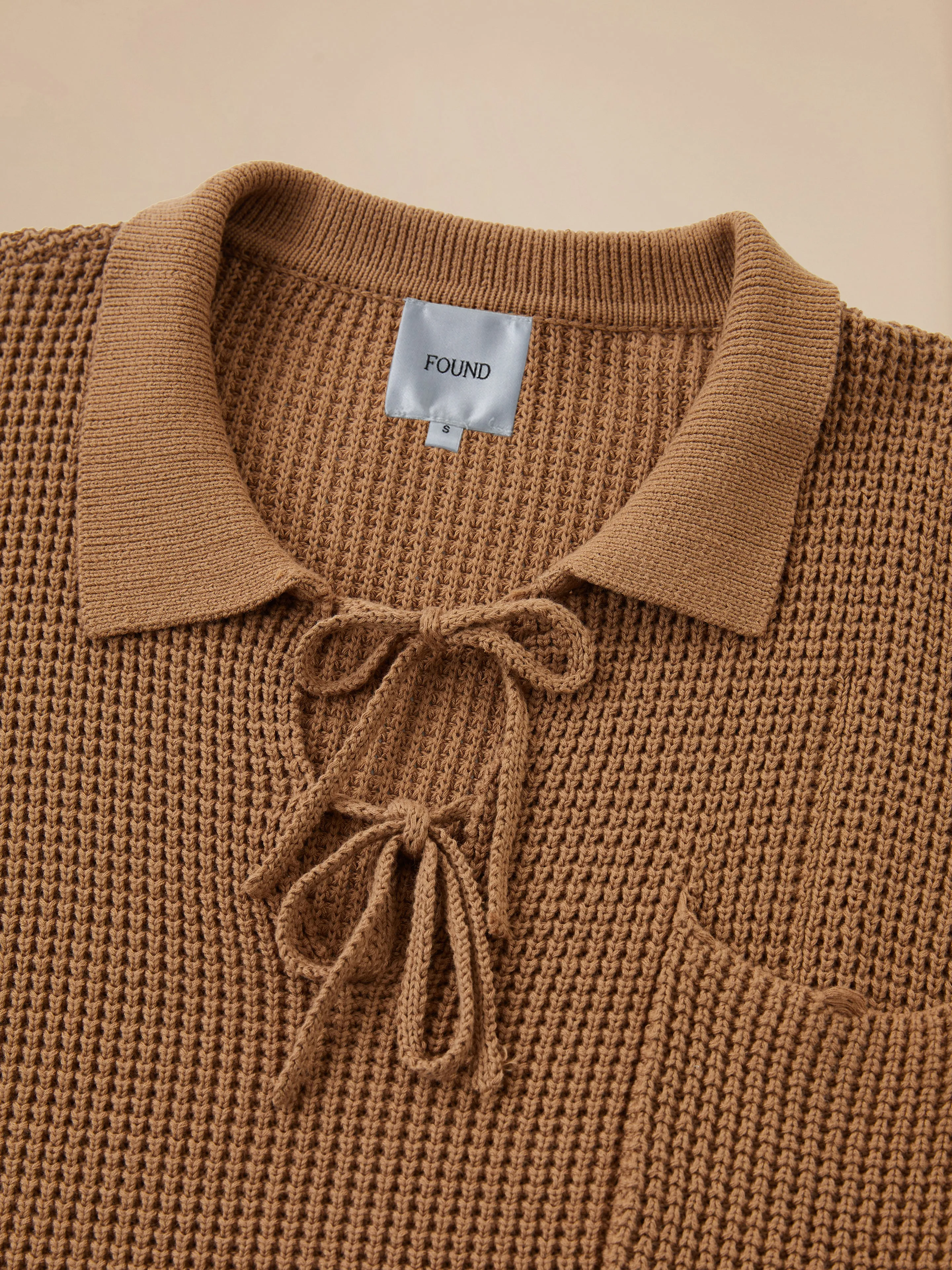 Knit Tie-Collar Sweater