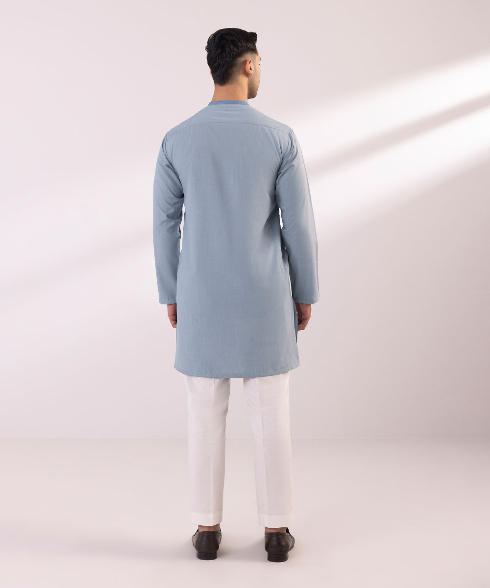 Kurta with Embroidered Wash & Wear Fabric