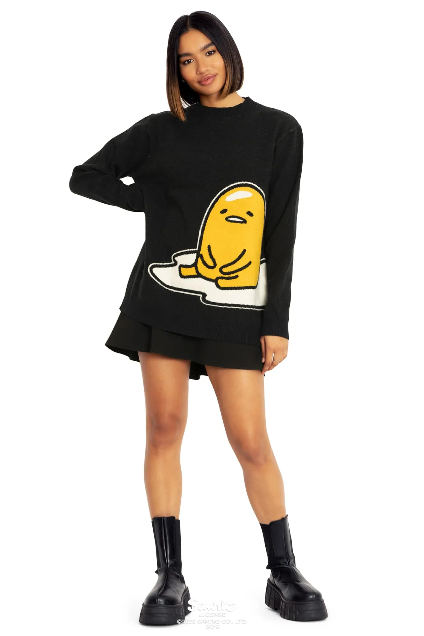 Lazy Gudetama Knit Sweater Oversized