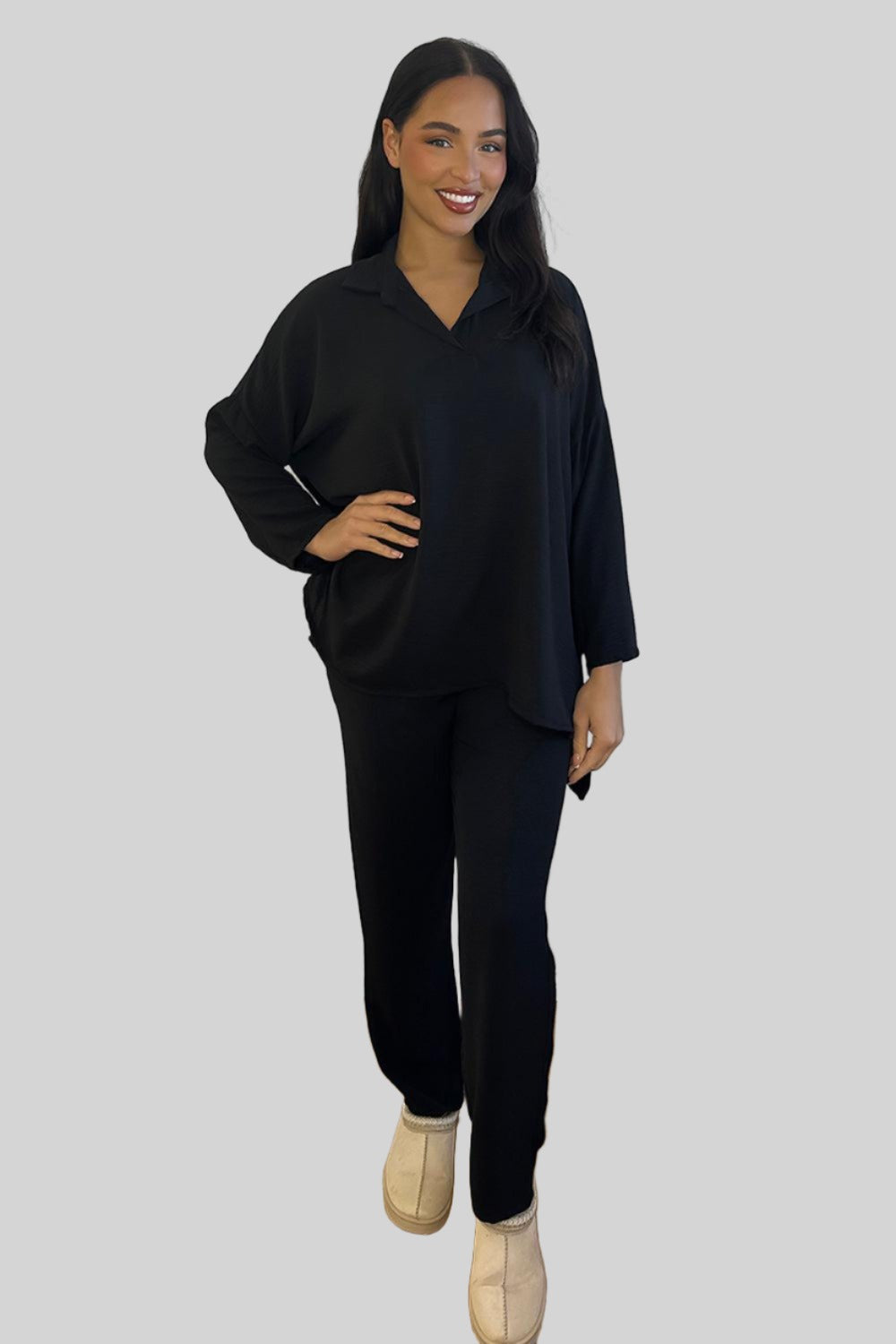 Leisure Set Shirt Blouse and Trousers