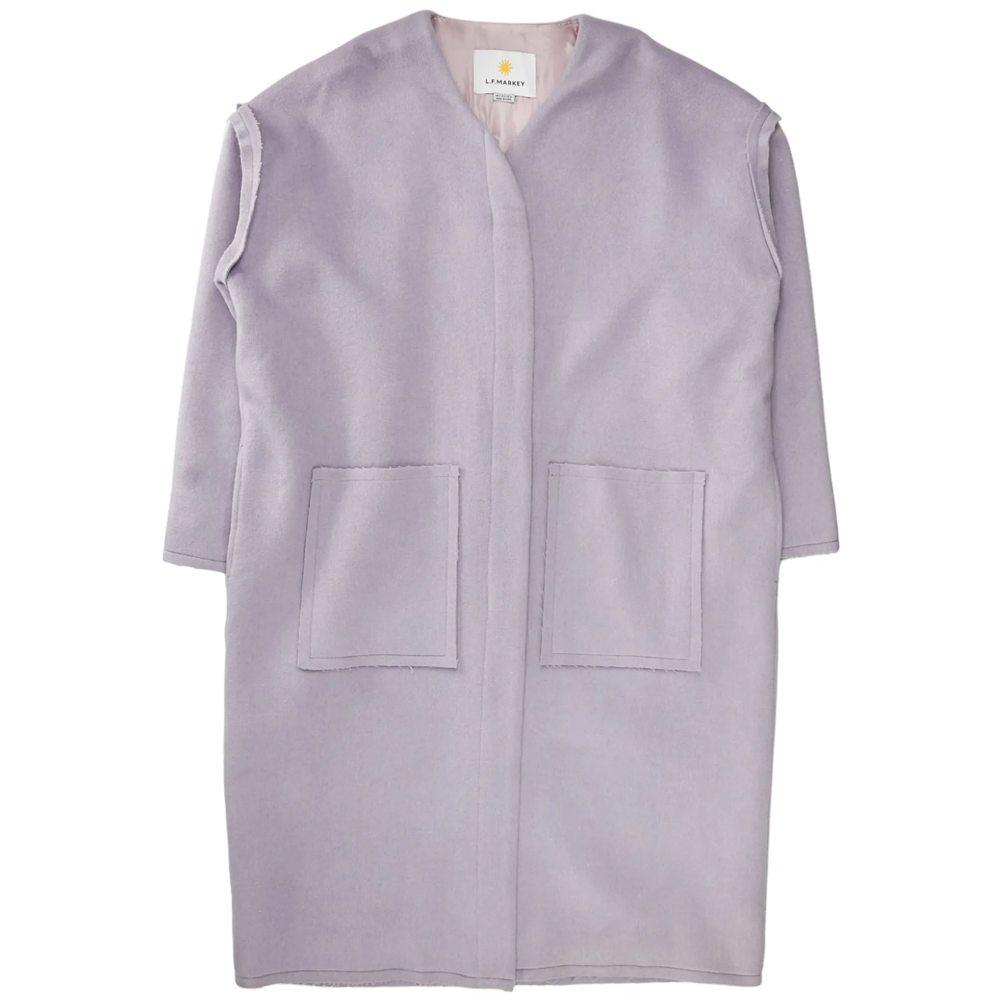 Lilac Raw Seam Coat by L.F. Markey