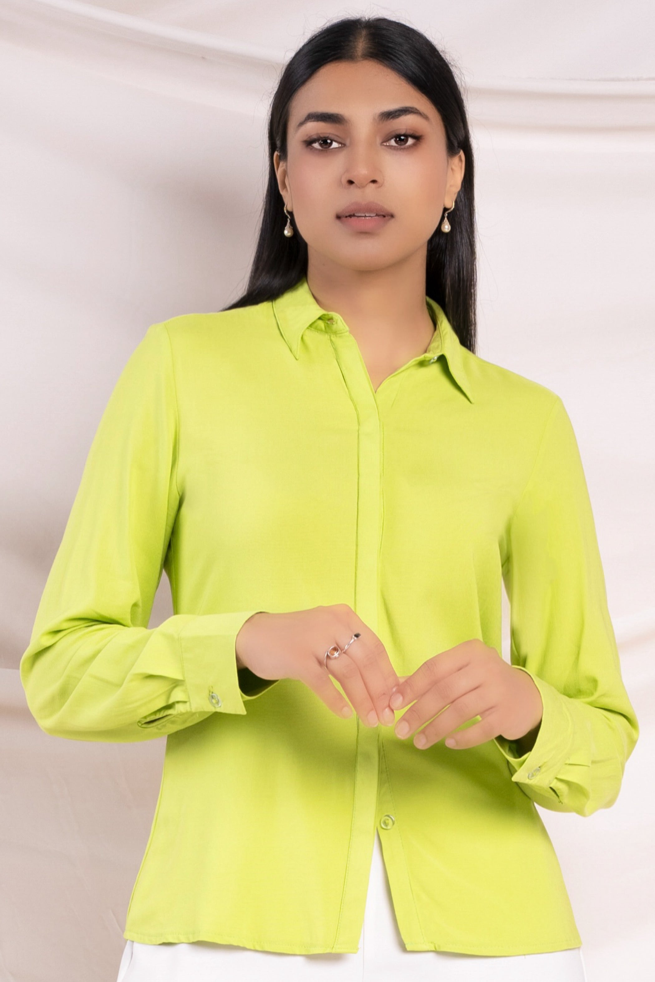 Lime green top