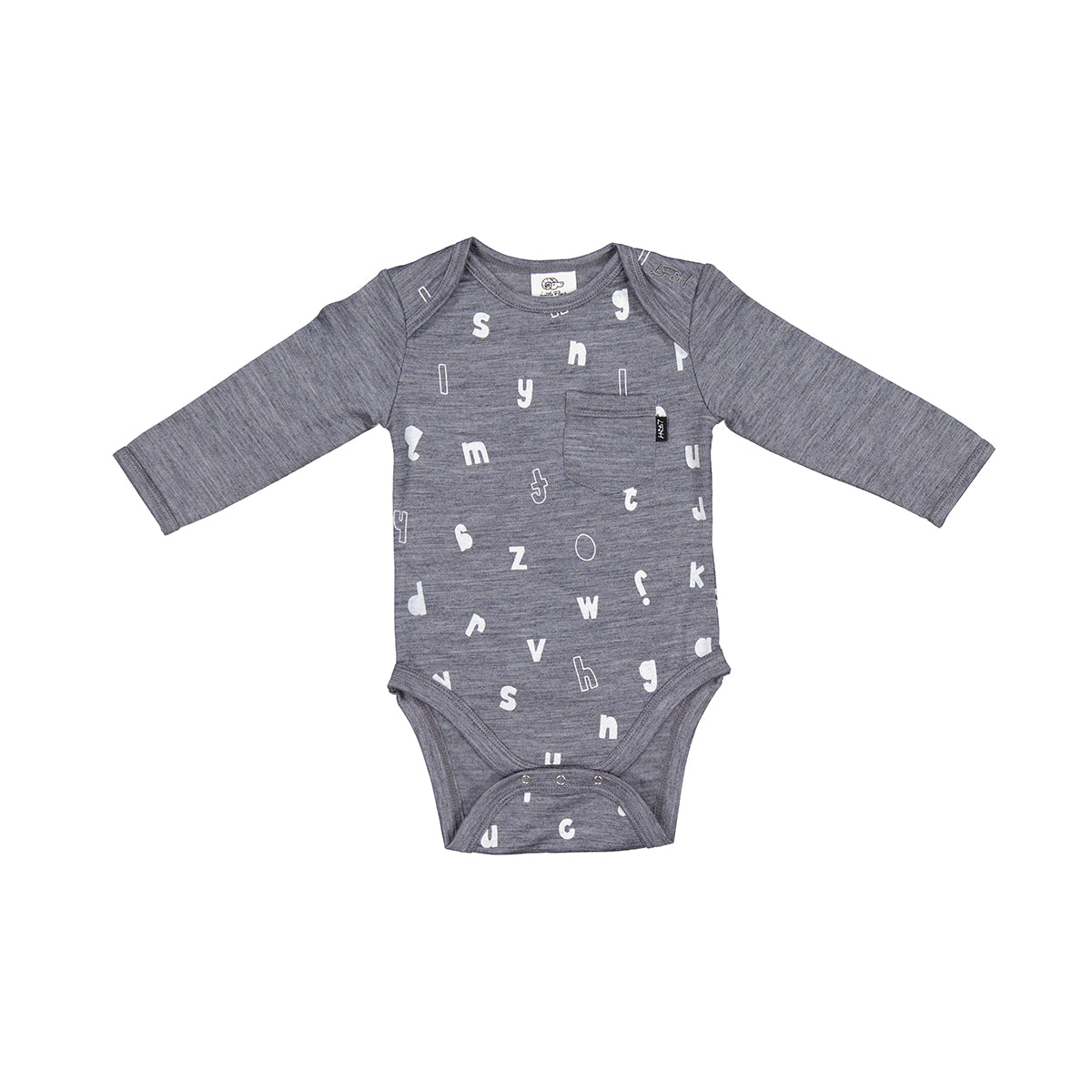 Little Flock of Horrors Blake Bodysuit - Grey Marle Alphabet - Google SEO