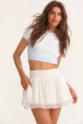 Love Shack Fancy Ilona Mini Skirt