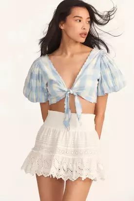 LOVE SHACK FANCY Jimena Mini Skirt - Google SEO result: LOVE SHACK FANCY Jimena Mini Skirt | Shop Now