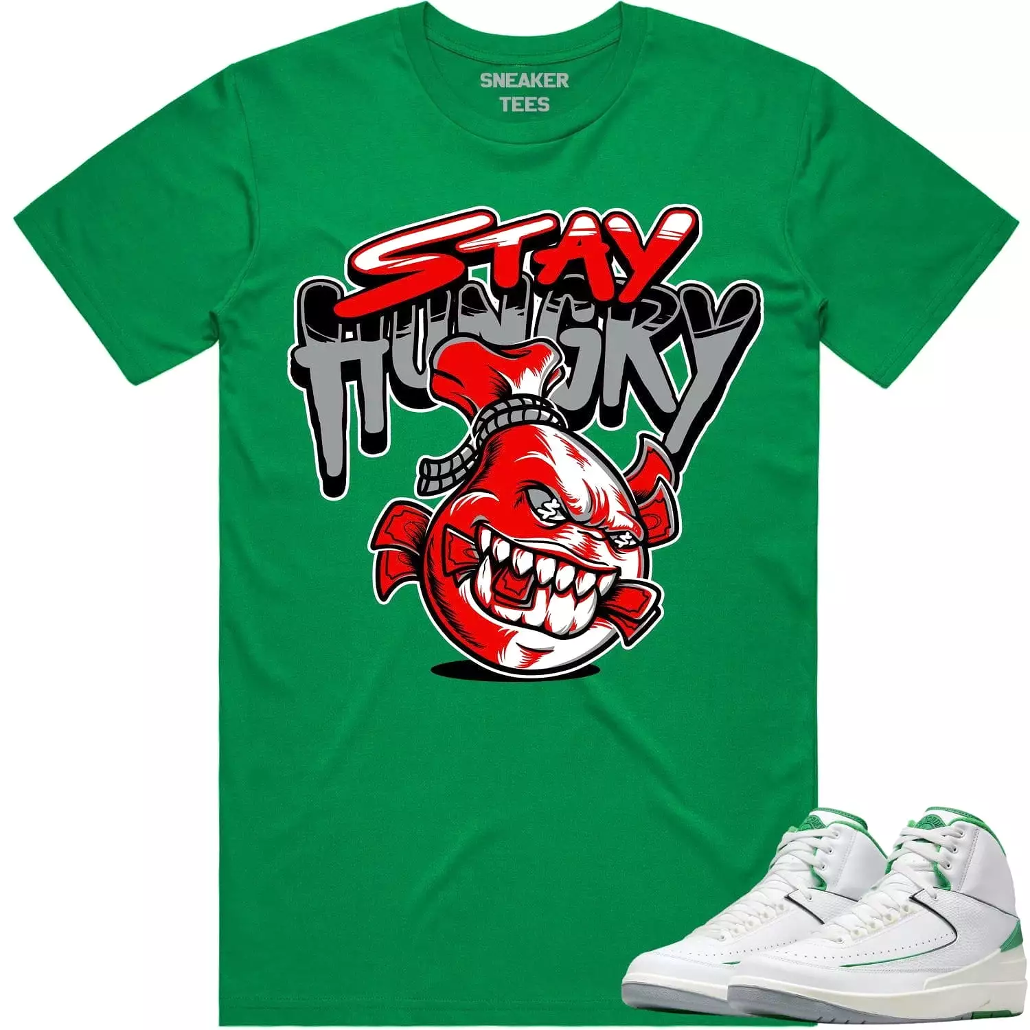 Lucky Green 2s Shirt - RED STAY HUNGRY: Matching Jordan 2 Shirt