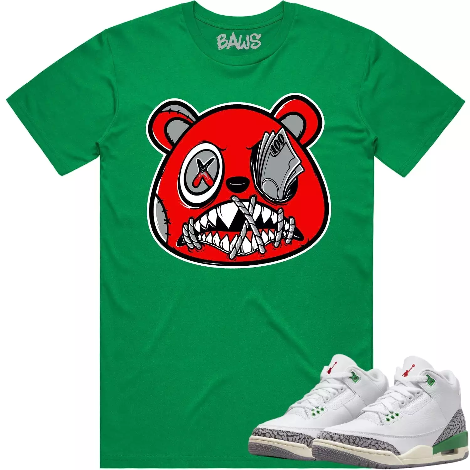 Lucky Green Jordan 3 Shirt - ANGRY MONEY TALKS BAWS - Shop Now