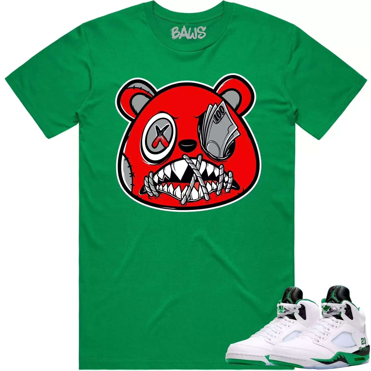 Lucky Green Jordan 5s Shirt - ANGRY MONEY TALKS BAWS Shirt