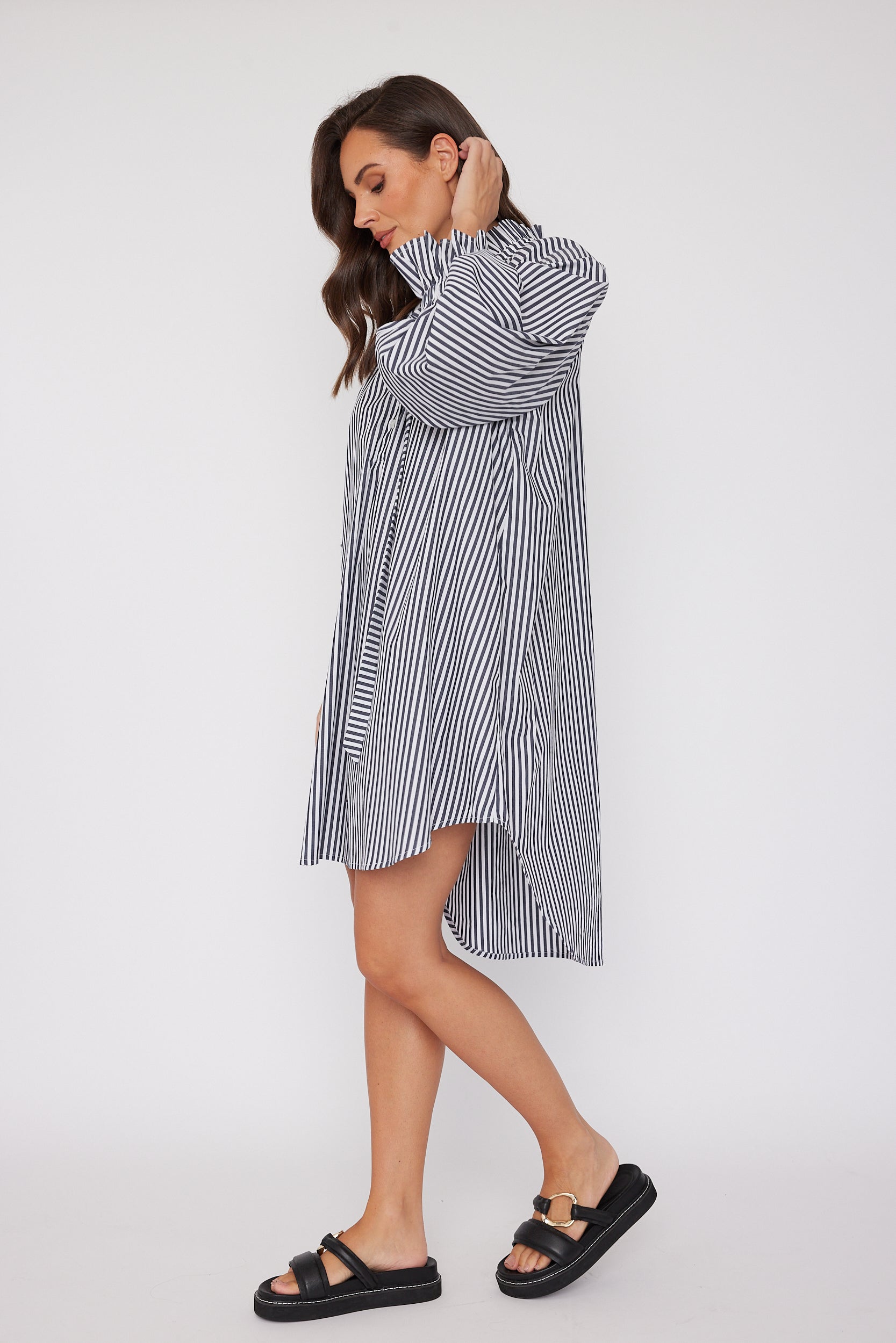 LYCIUM Black Stripe Dress