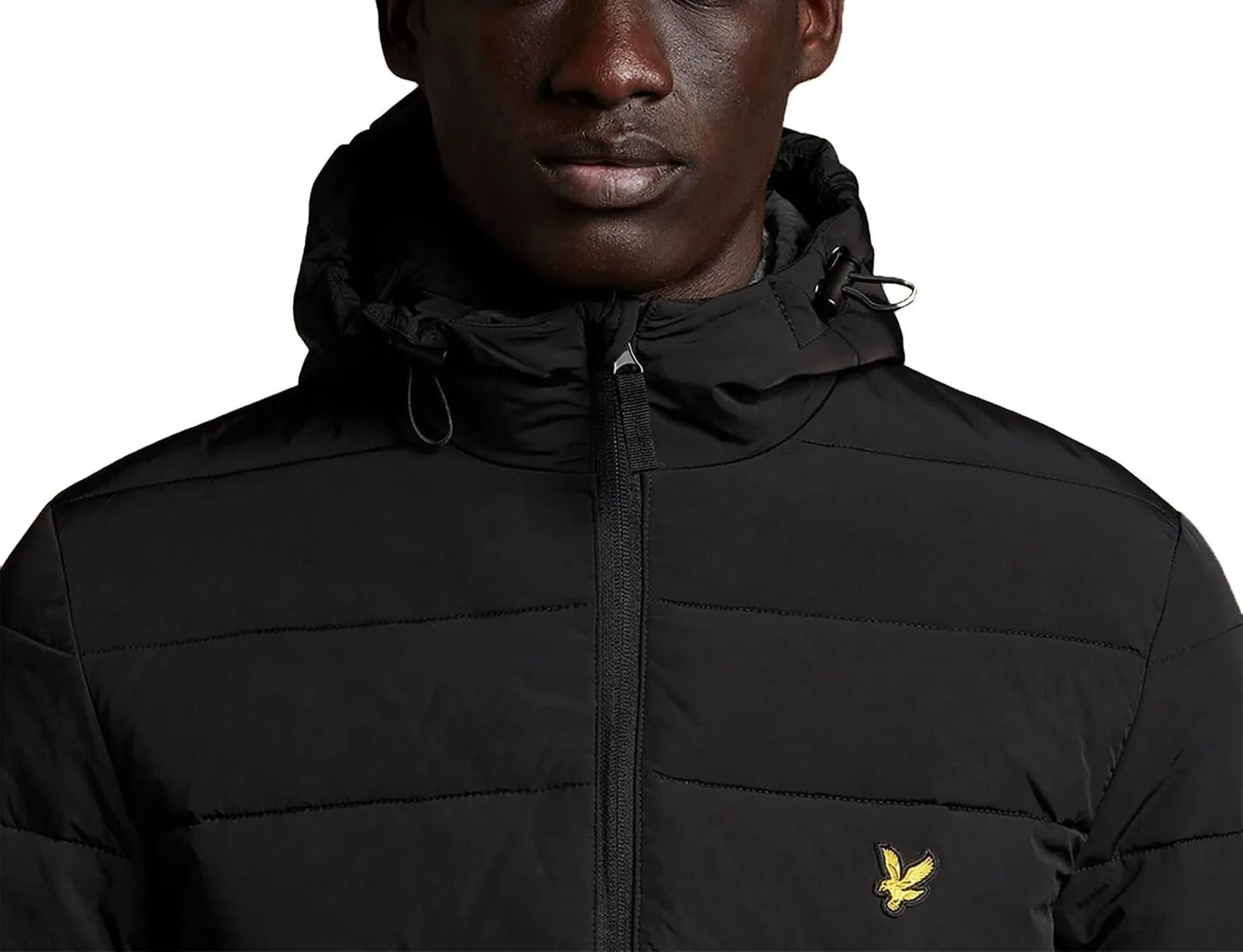 Lyle and Scott Hooded Puffer Jacket Jet Black