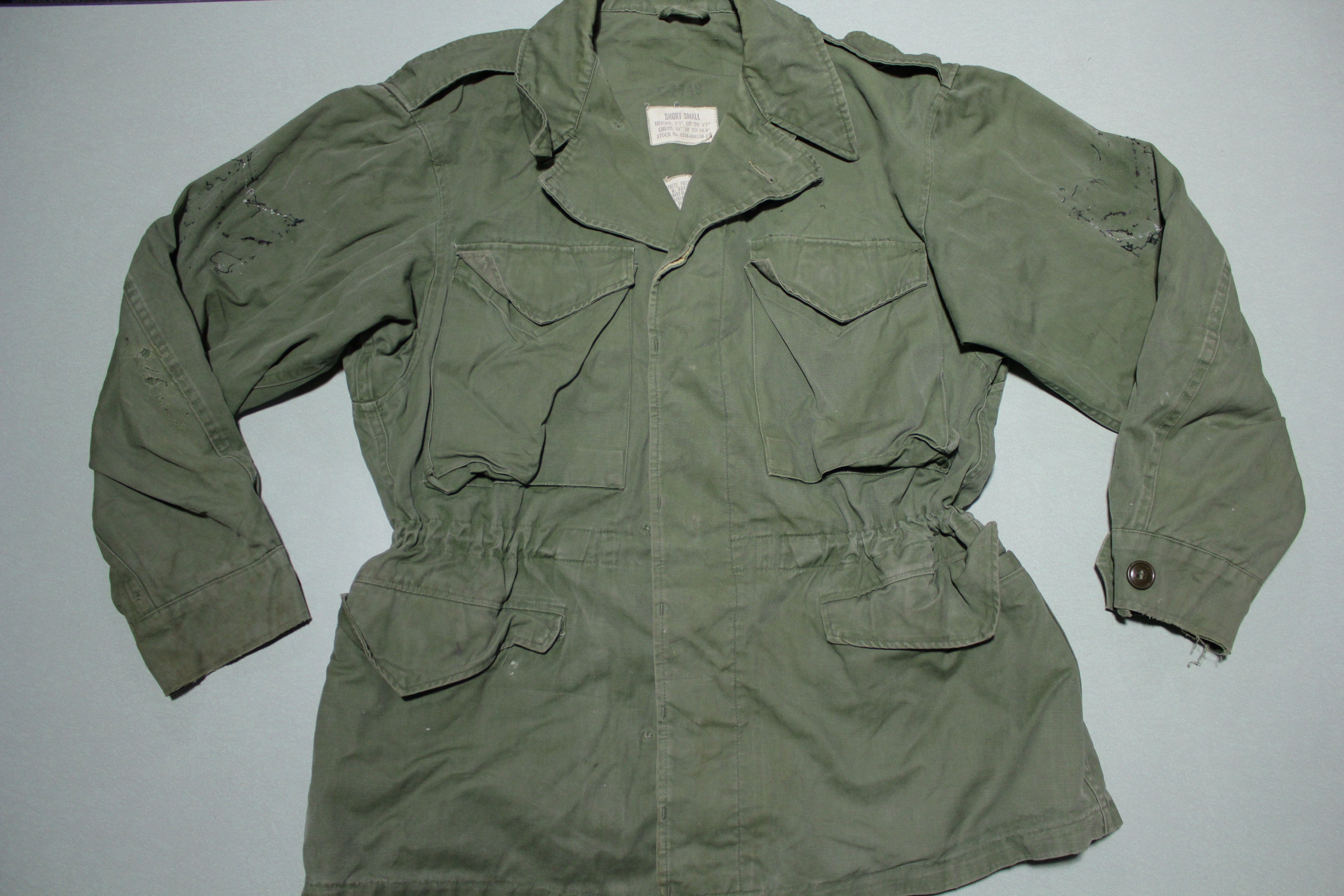 M-1950 Korean Vietnam War Military Field Jacket, Vintage Army Coat, 50's War Jacket