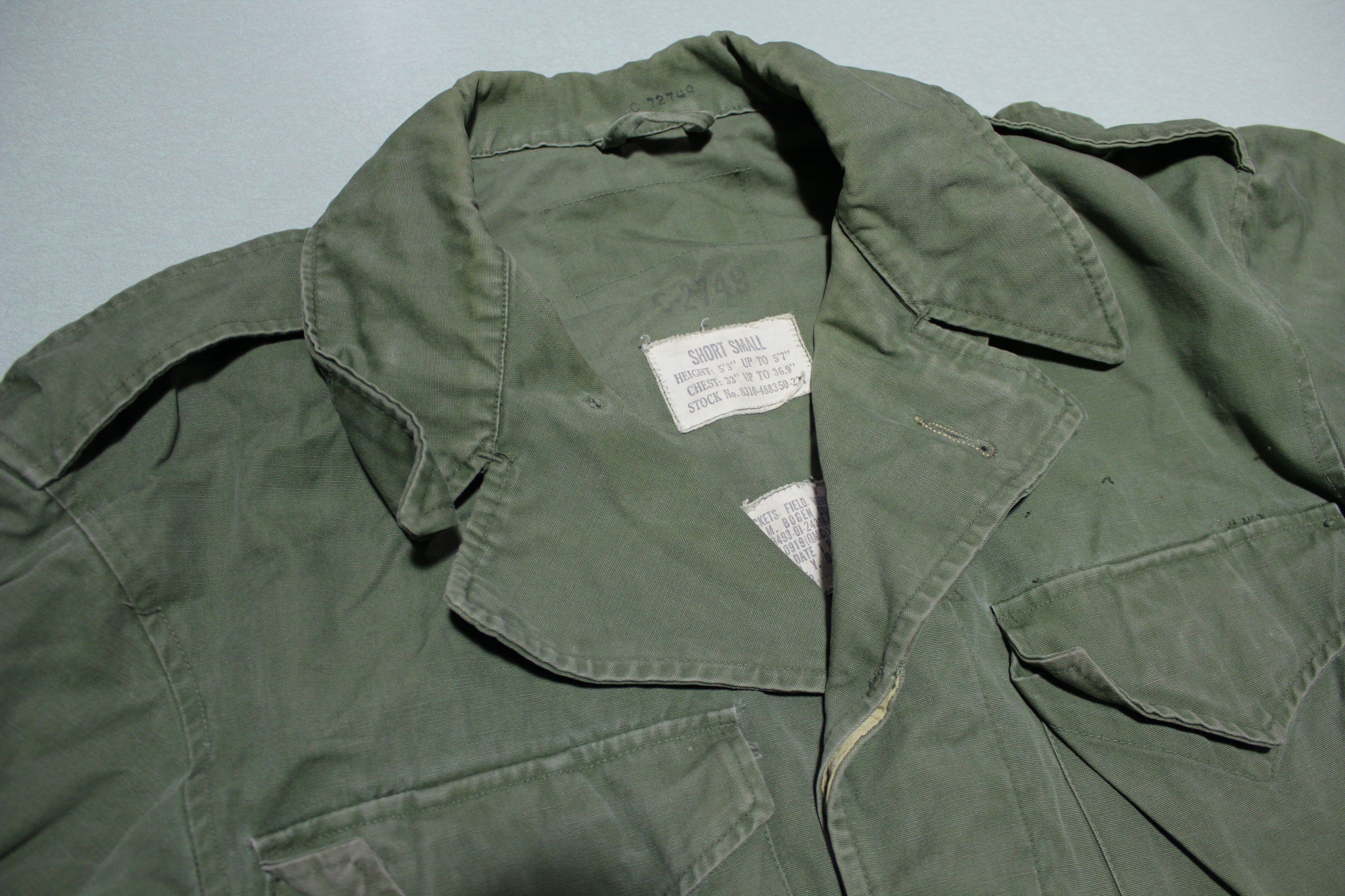 M-1950 Korean Vietnam War Military Field Jacket, Vintage Army Coat, 50's War Jacket