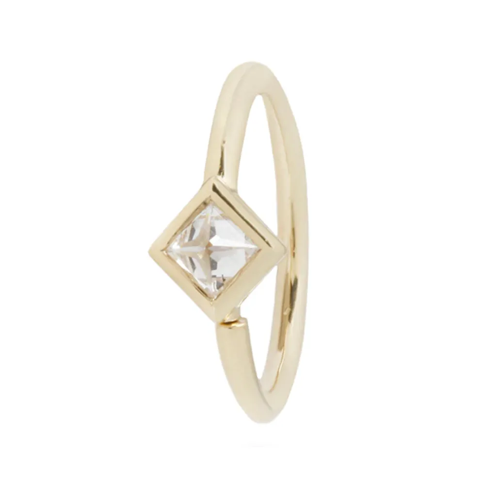 Gold CZ Mae Seamless Ring