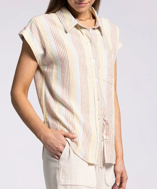 Mali Shirt - Vintage Rainbow Stripe