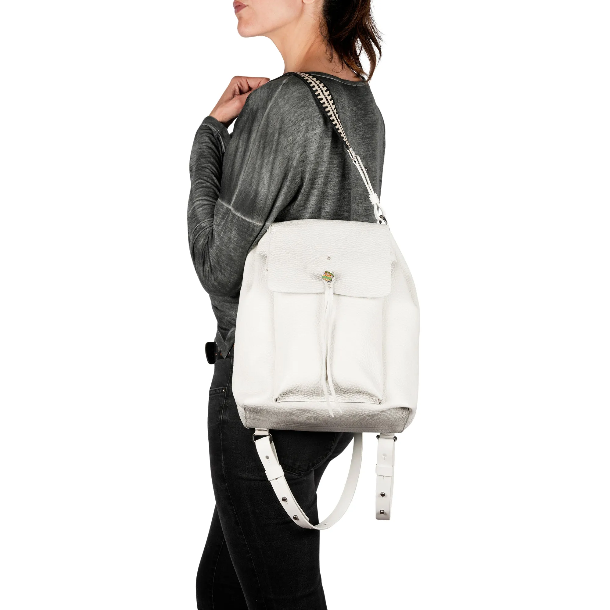 Marika Large Rhino Chalk White Backpack