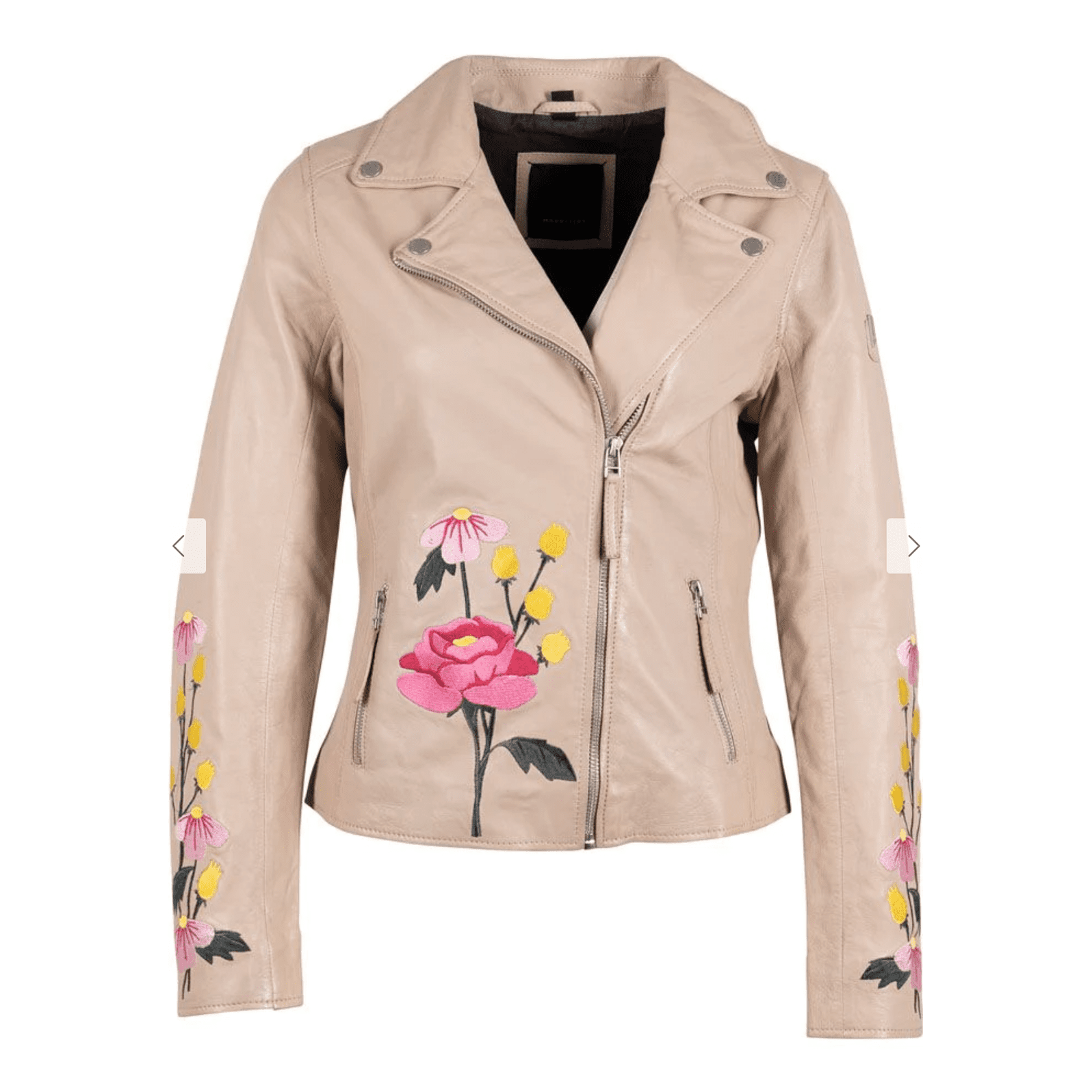 Mauritius Peonie RF Leather Jacket - Light Beige