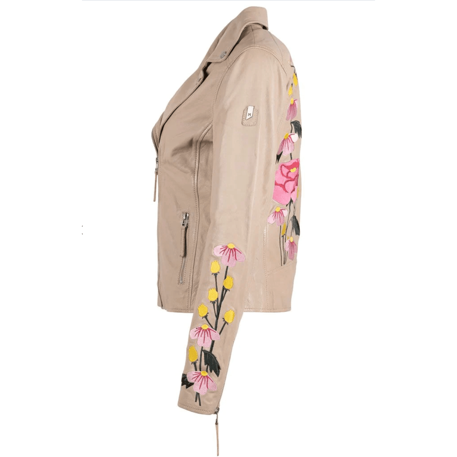 Mauritius Peonie RF Leather Jacket - Light Beige