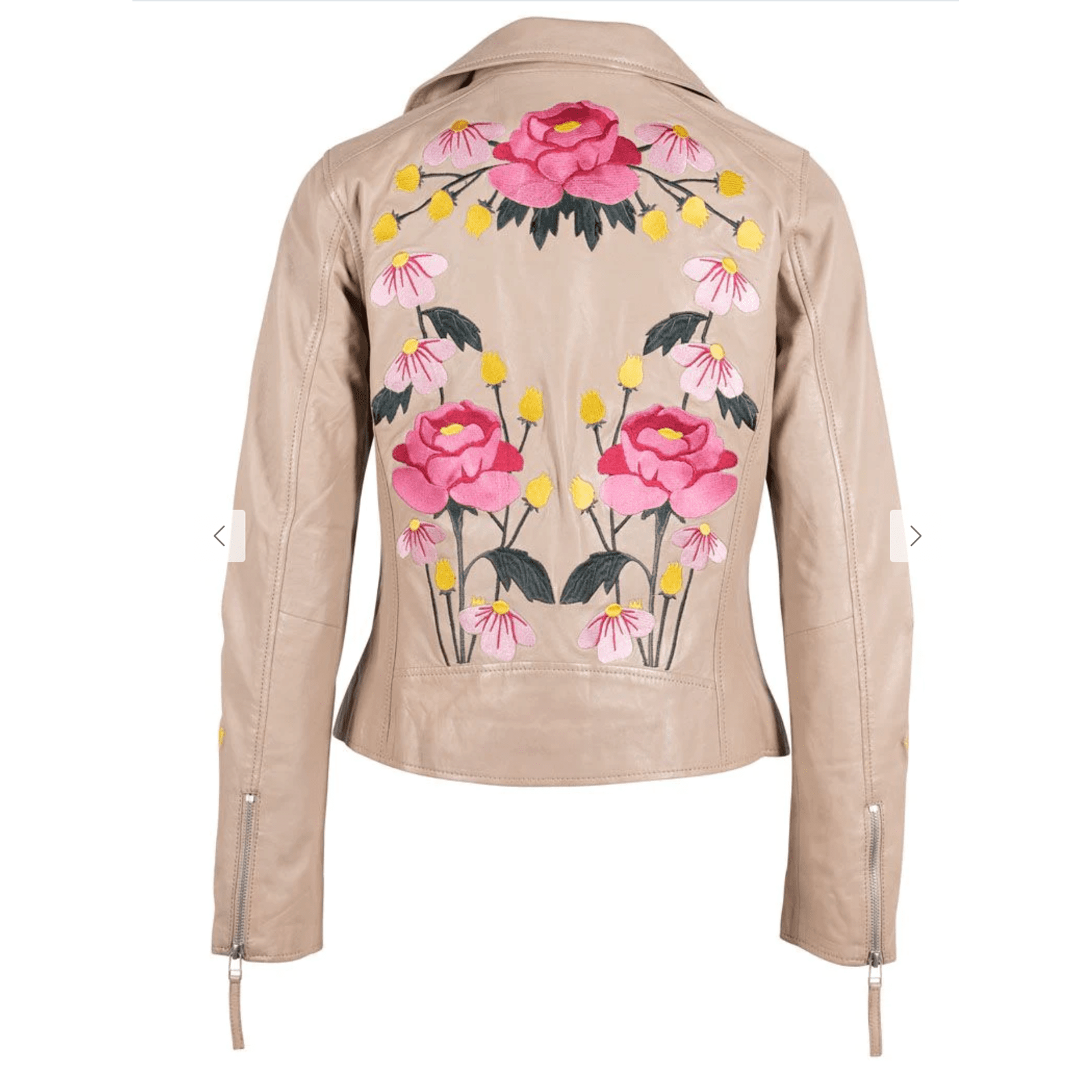 Mauritius Peonie RF Leather Jacket - Light Beige