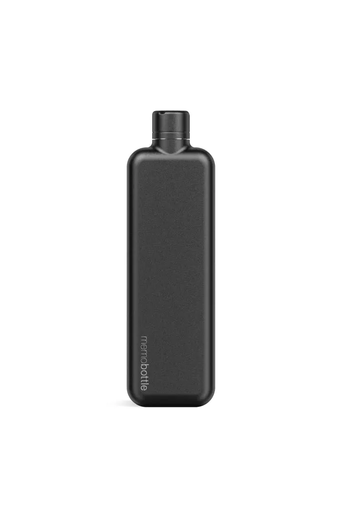 Memobottle Slim Stainless Steel Water Bottle Black