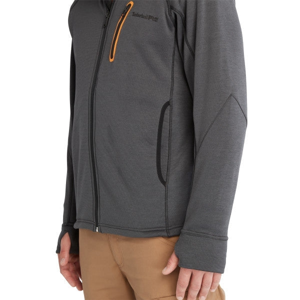 Men's Reaxion Full Zip Athletic Fleece Jacket from Timberland Pro - Charcoal