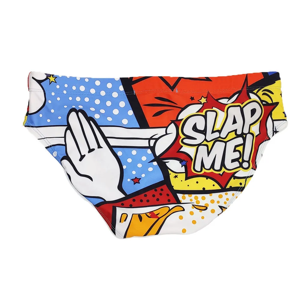 Sexy Men's Printed Polyester Beach Surfing Briefs