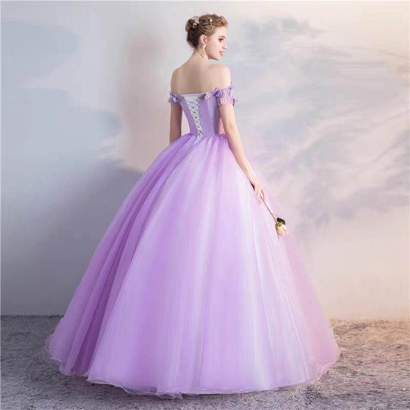 Merilyn Lilac Off Shoulder Ball Gown - 2 Color Options