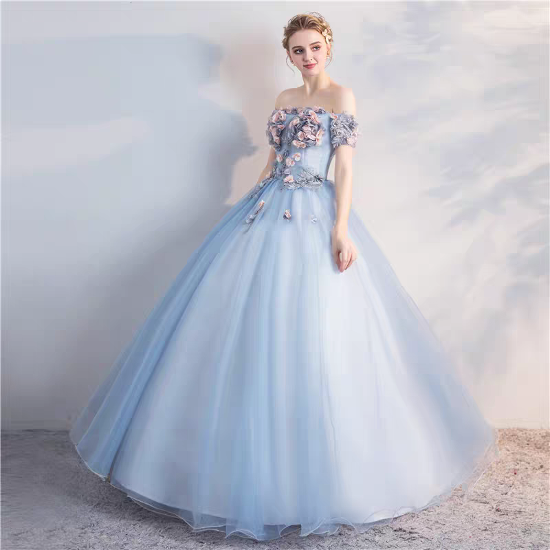 Merilyn Off Shoulder Ball Gown - 2 Colors Available.