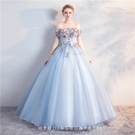 Merilyn Off Shoulder Ball Gown - 2 Colors Available.