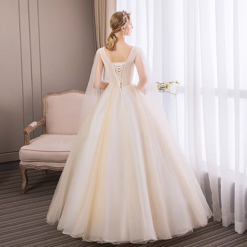 Meyson Champagne Flora Ball Gown - Buy now for a stunning evening look!