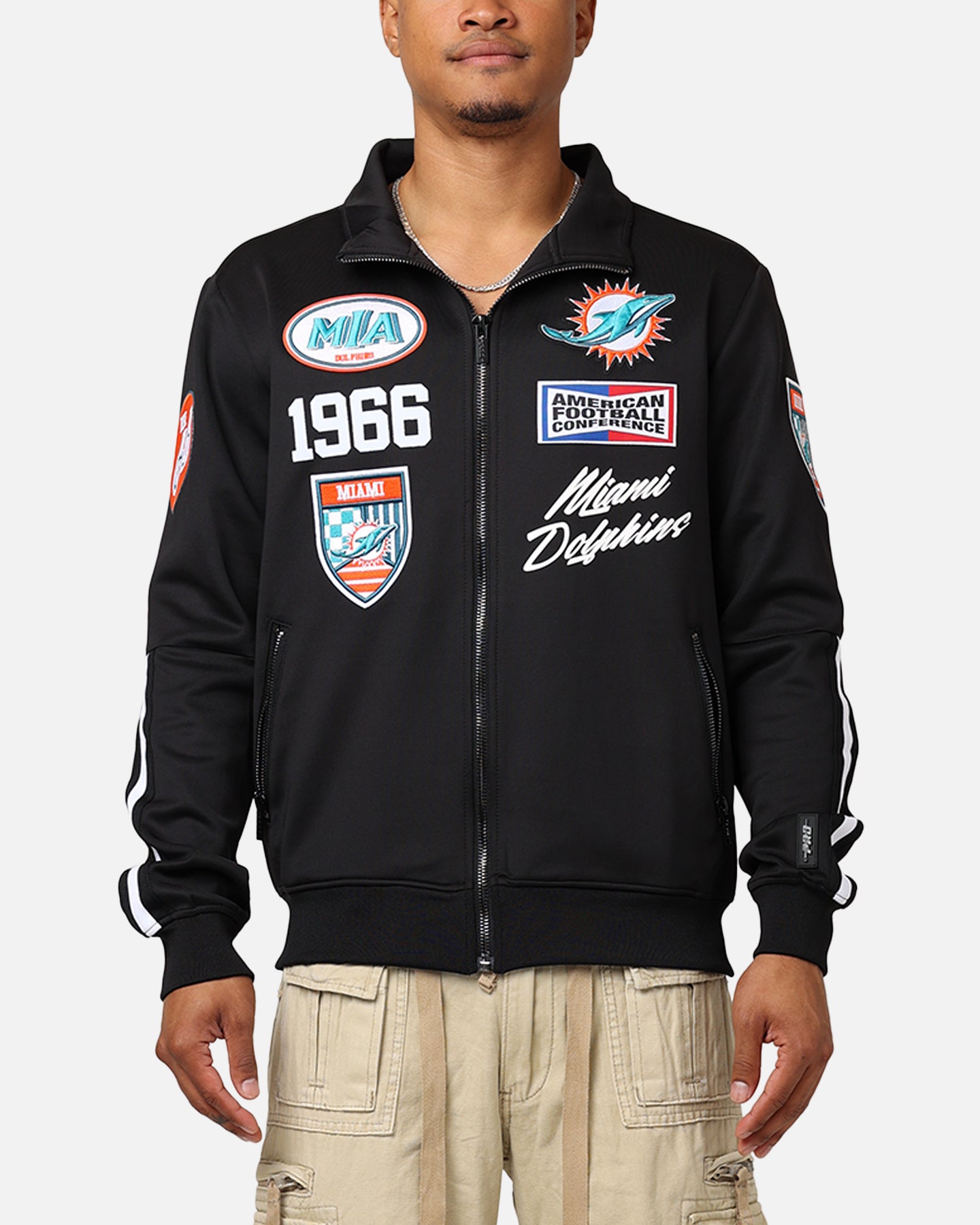 Miami Dolphins Fast Lane Track Jacket Black