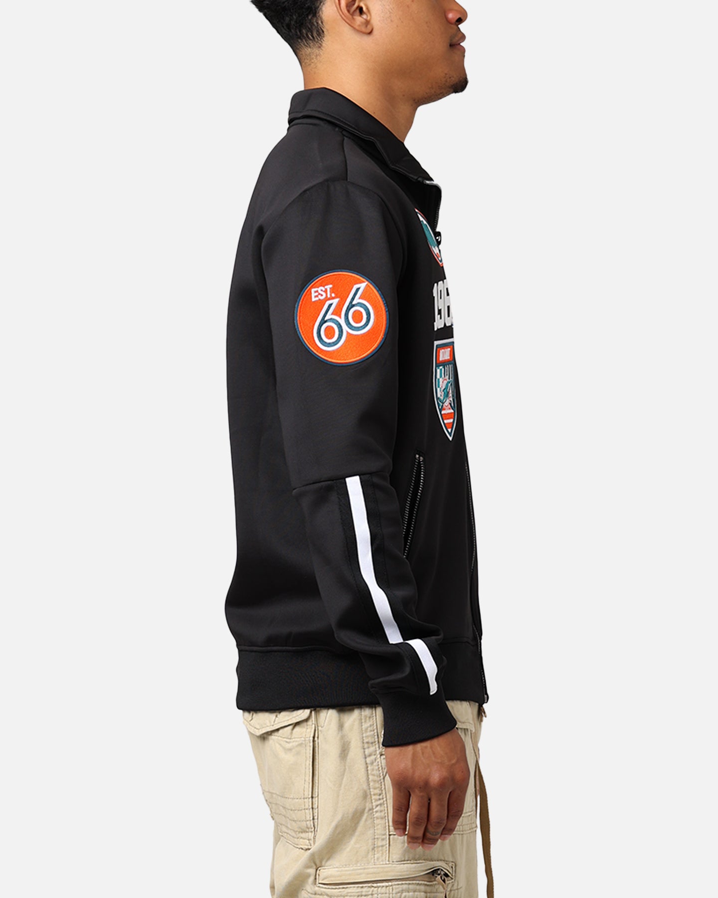 Miami Dolphins Fast Lane Track Jacket Black