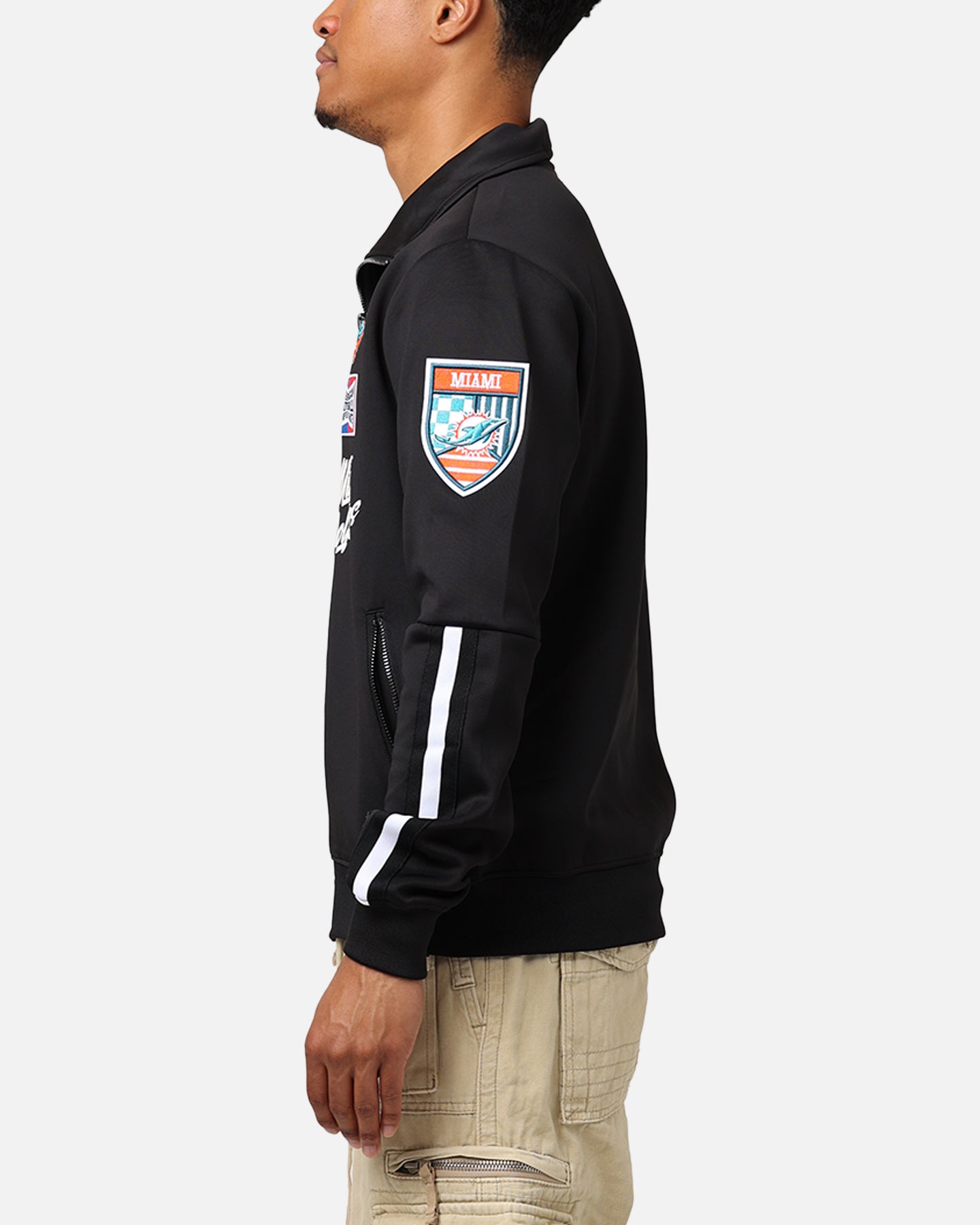 Miami Dolphins Fast Lane Track Jacket Black