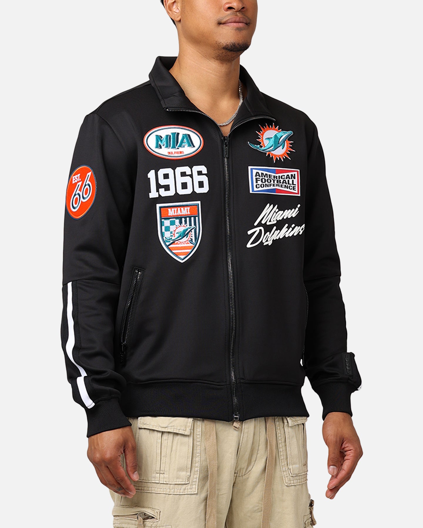 Miami Dolphins Fast Lane Track Jacket Black