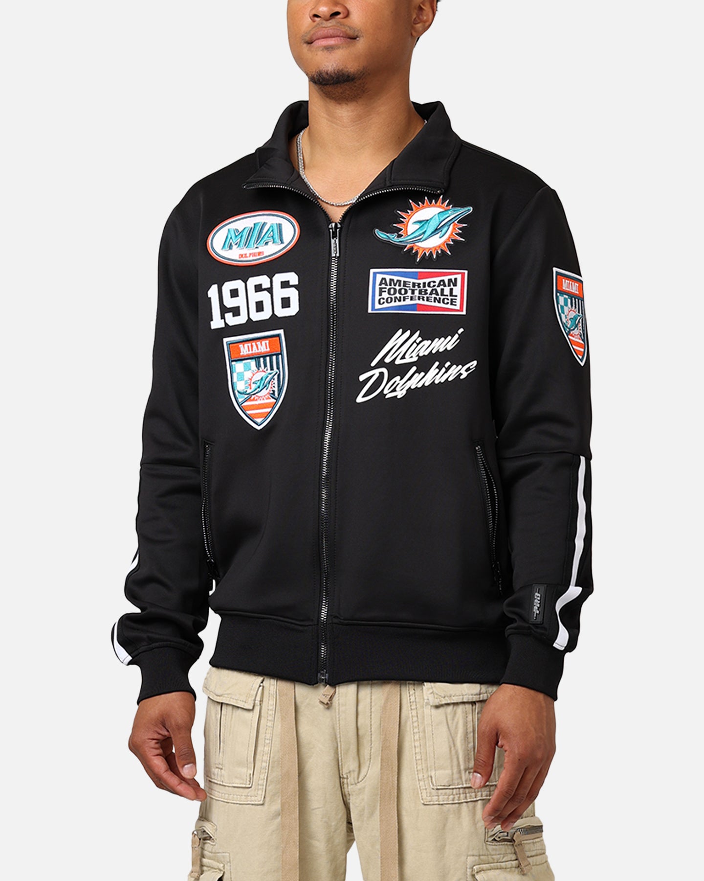 Miami Dolphins Fast Lane Track Jacket Black