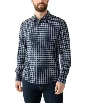 Michael Kors Men's Windowpane Print Shirt Slim Fit