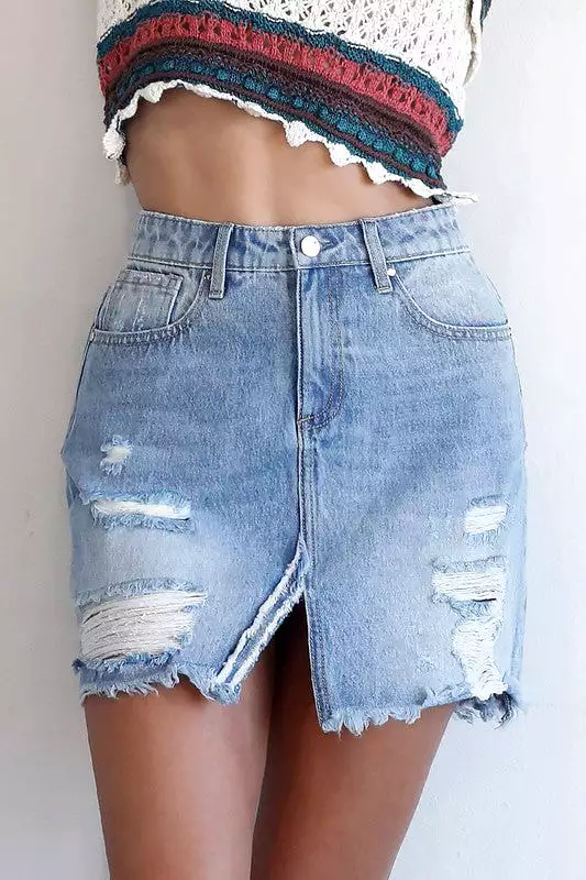 mid-rise mini skirt