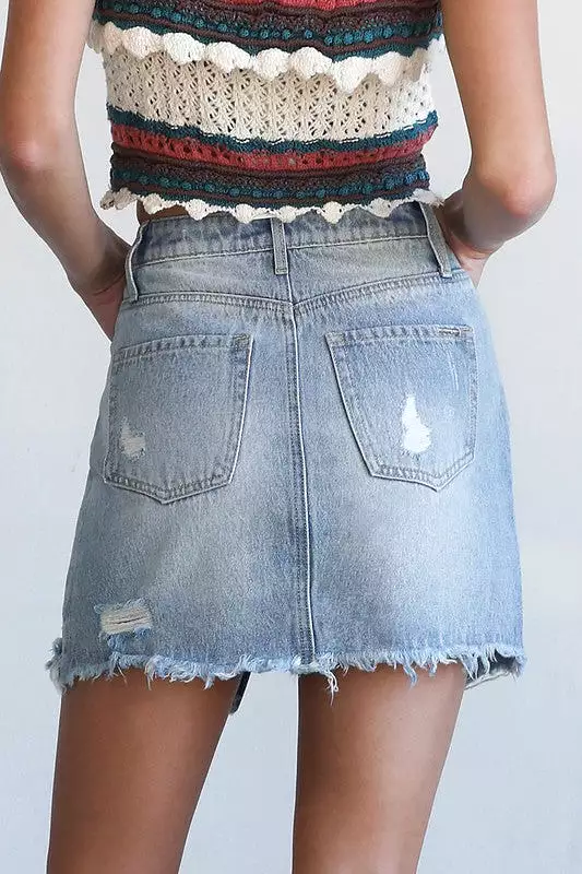 mid-rise mini skirt