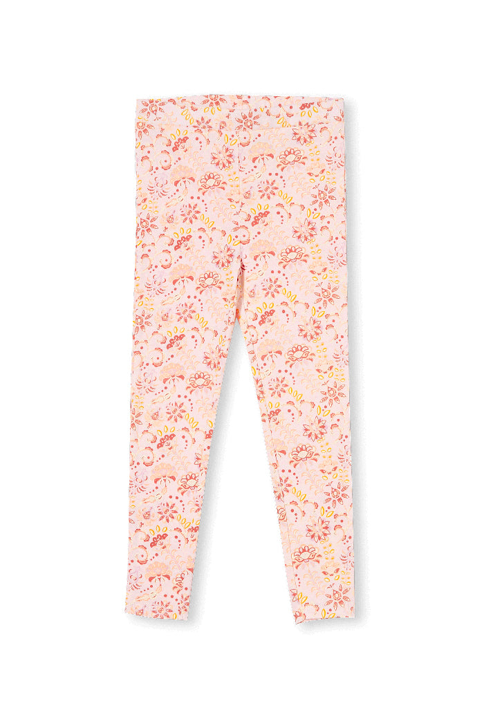 Milky Pink Paisley Leggings - Blossom Print