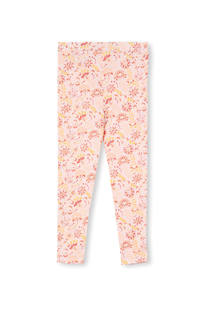 Milky Pink Paisley Leggings - Blossom Print