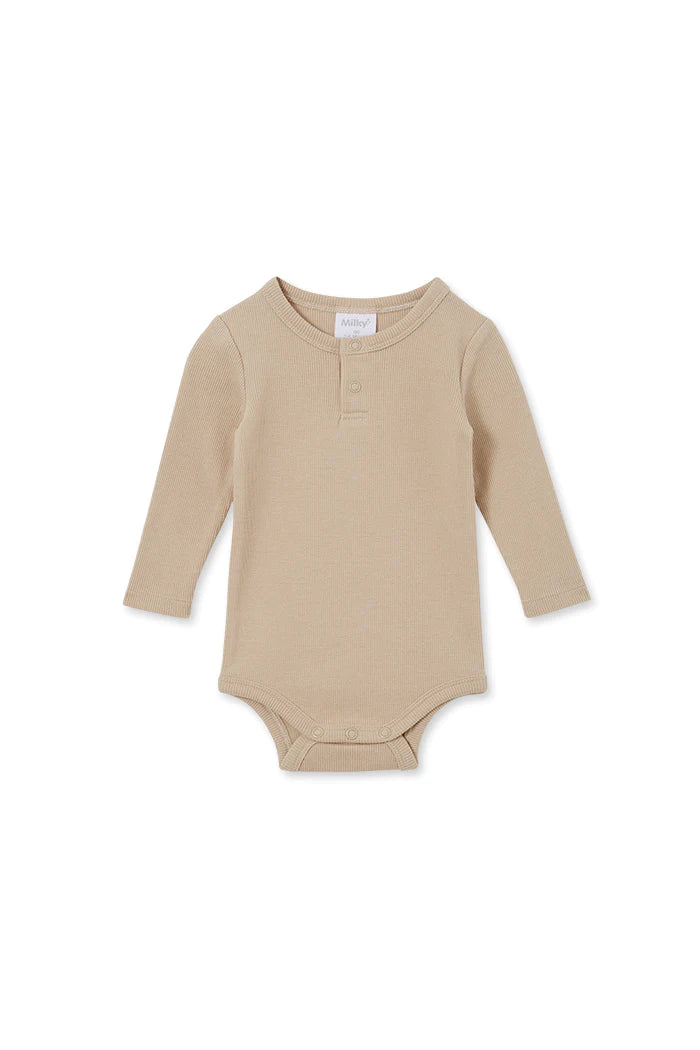 Milky Rib Bubbysuit - Genuine Natural Baby Clothing