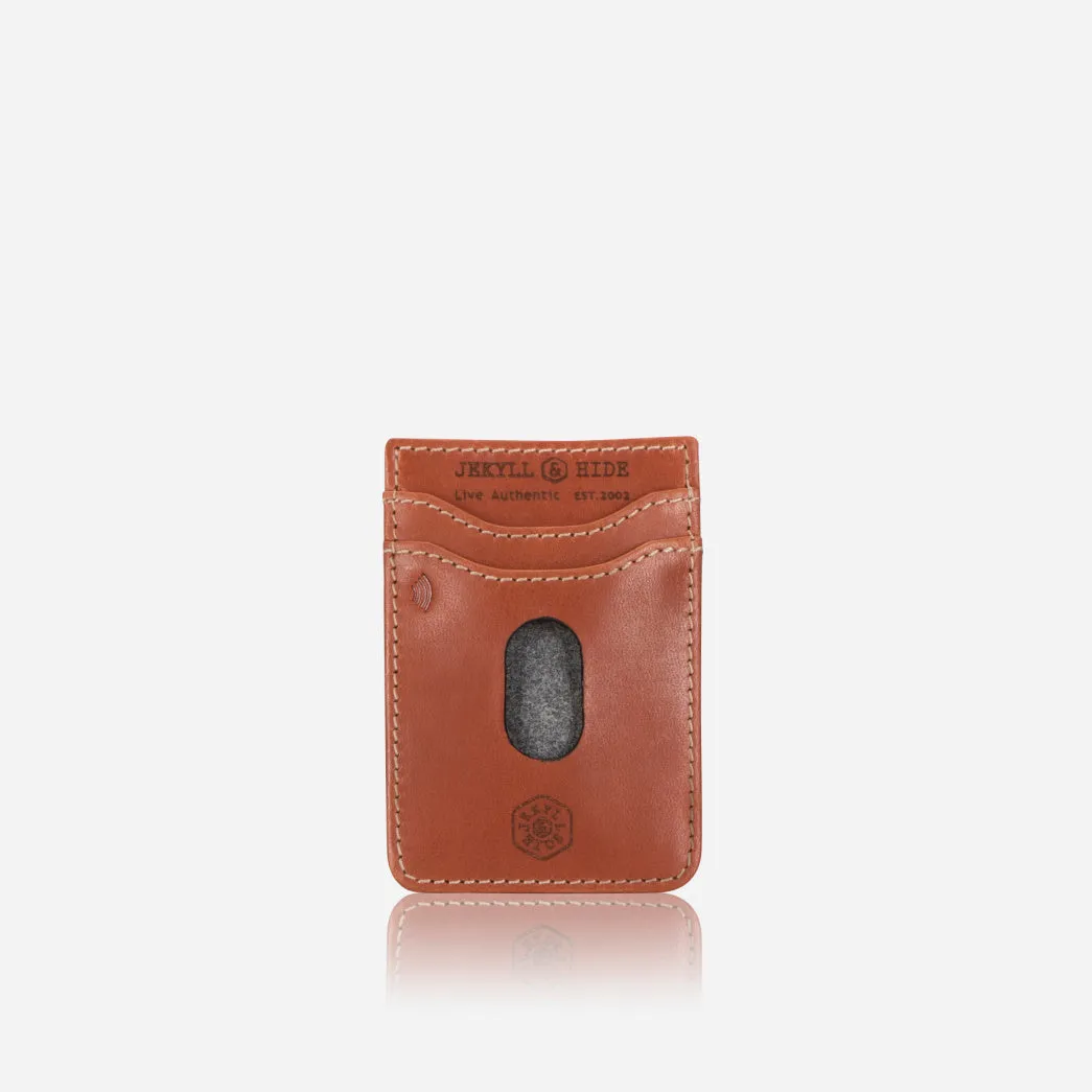 Mobile Phone Card Holder, Stick On - Tan