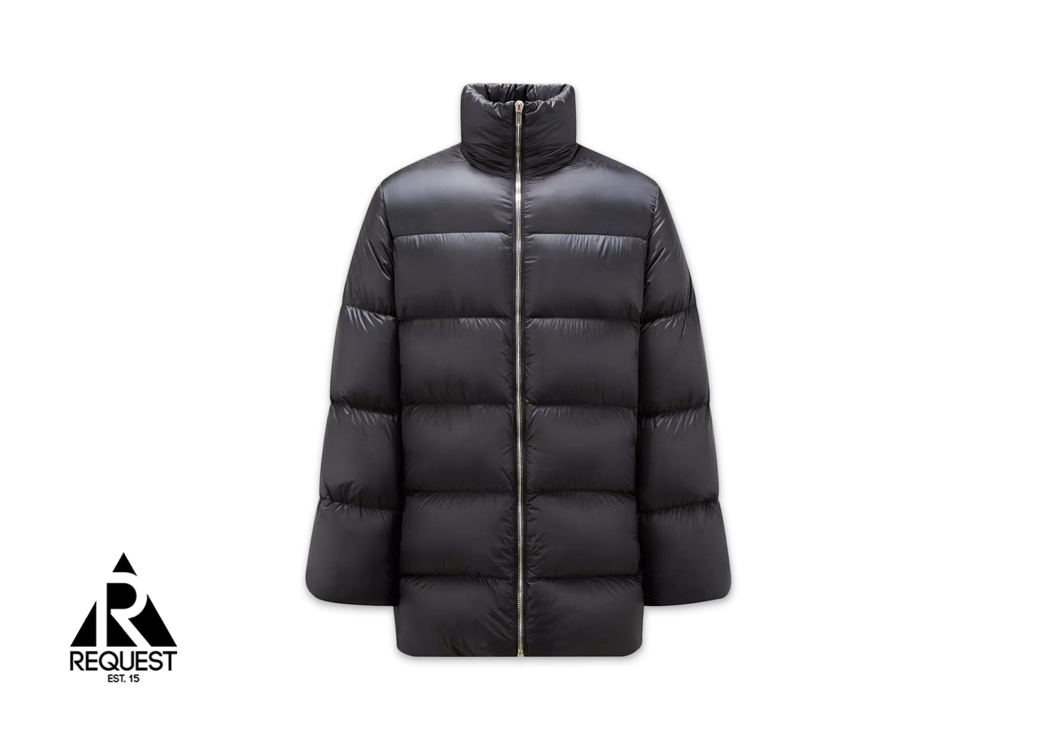 Moncler X Rick Owens Black Long Down Jacket - Buy Now!