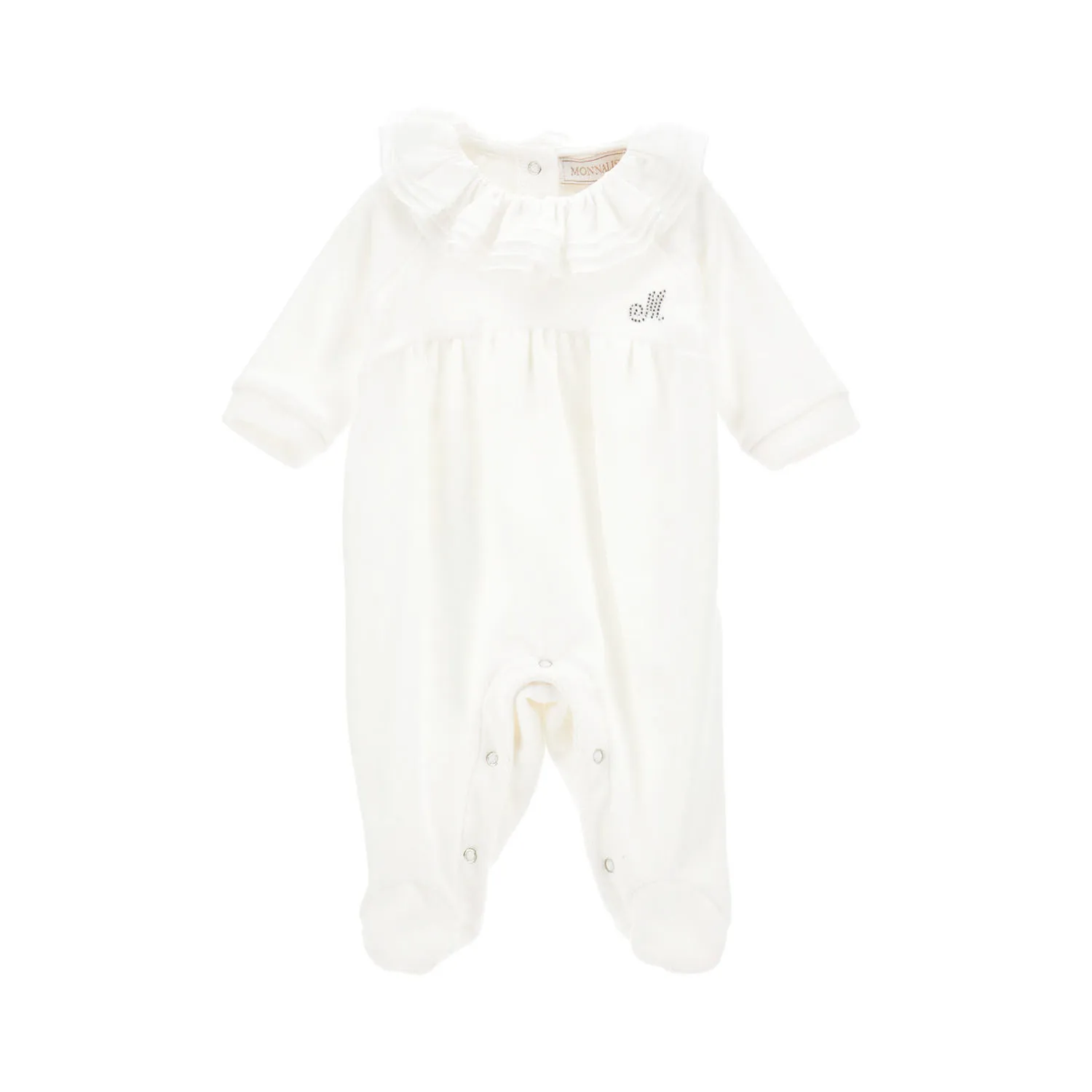 Monnalisa Cream Chenille Romper Baby Girl